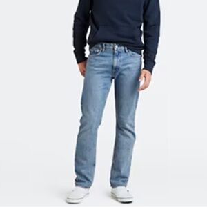 Levis Straight Leg Denim Jeans Distressed Size 30 x 32